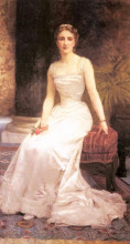 Репродукция картины "portrait of madame olry roederer" художника "бугро вильям адольф"