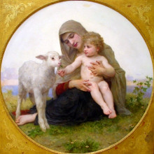 Копия картины "the&#160;virgin&#160;lamb" художника "бугро вильям адольф"