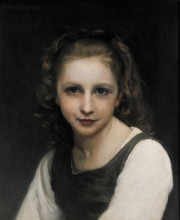 Репродукция картины "portrait of a young girl" художника "бугро вильям адольф"