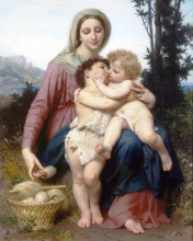 Репродукция картины "sainte famille" художника "бугро вильям адольф"