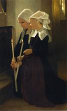Картина "prayer at sainte anne d&#39;auray" художника "бугро вильям адольф"