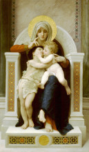 Репродукция картины "the virgin, jesus and saint john baptist" художника "бугро вильям адольф"
