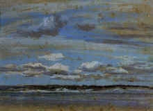 Копия картины "white clouds over the estuary" художника "буден эжен"