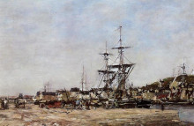 Копия картины "deauville, the docks" художника "буден эжен"