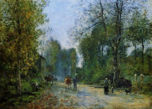 Картина "trouville, le chemin de la corderie" художника "буден эжен"