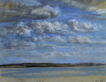 Картина "white clouds, blue sky" художника "буден эжен"