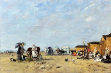 Копия картины "berck, the beach" художника "буден эжен"