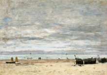 Картина "berck, the beach at low tide" художника "буден эжен"