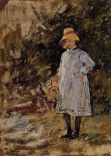 Картина "portrait of a little girl" художника "буден эжен"