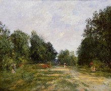 Картина "cordier park, trouville" художника "буден эжен"