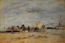 Копия картины "deauville, the jetty" художника "буден эжен"