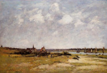 Копия картины "etaples, la canache, high tide" художника "буден эжен"