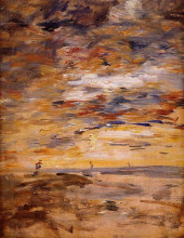 Копия картины "sky at sunset" художника "буден эжен"