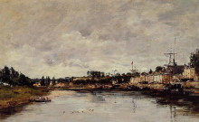 Копия картины "the somme at saint-valery-sur-somme" художника "буден эжен"