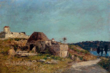 Копия картины "villefranche, the citadel" художника "буден эжен"