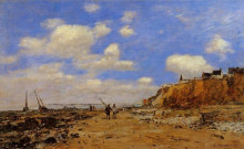 Картина "shoreline with rising tide, october" художника "буден эжен"