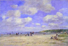 Копия картины "the beach at tourg ville les sablons" художника "буден эжен"