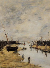 Копия картины "trouville. the jettys low tide." художника "буден эжен"