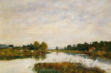 Картина "the still river at deauville" художника "буден эжен"