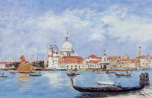 Репродукция картины "venice, view from the grand canal" художника "буден эжен"