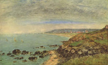 Репродукция картины "atlantic coast near benerville" художника "буден эжен"