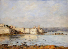 Репродукция картины "antibes, the fortifications" художника "буден эжен"