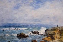 Картина "antibes, the point of the islet" художника "буден эжен"