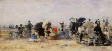 Копия картины "beach scene" художника "буден эжен"