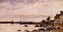 Репродукция картины "breton shoreline" художника "буден эжен"