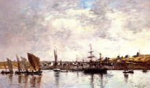 Копия картины "camaret, the port" художника "буден эжен"