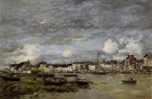 Картина "trouville, the port" художника "буден эжен"