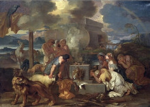 Картина "sacrifice of noah" художника "бурдон себастьян"