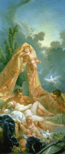Репродукция картины "марс и венера" художника "буше франсуа"