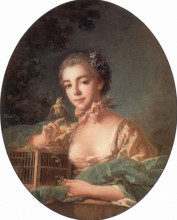 Репродукция картины "портрет дочери художника" художника "буше франсуа"