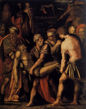 Репродукция картины "entombment" художника "вазари джорджо"