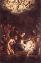 Копия картины "the nativity" художника "вазари джорджо"