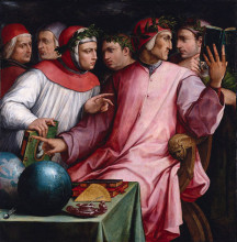 Картина "italian humanists (six tuscan poets)" художника "вазари джорджо"