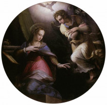 Копия картины "the annunciation" художника "вазари джорджо"