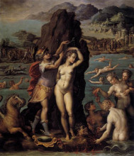Репродукция картины "perseus and andromeda" художника "вазари джорджо"