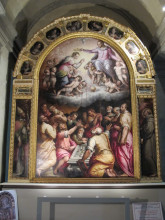 Репродукция картины "assumption of the virgin" художника "вазари джорджо"