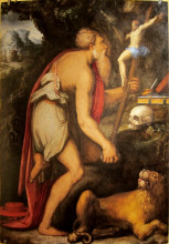 Копия картины "st. jerome in meditation" художника "вазари джорджо"
