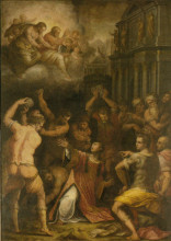 Копия картины "stoning of st. stephen" художника "вазари джорджо"