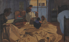 Картина "the laundress, blue room" художника "валлотон феликс"