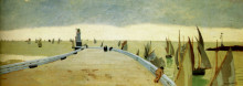 Копия картины "the pier of honfleur" художника "валлотон феликс"