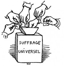 Репродукция картины "universal suffrage" художника "валлотон феликс"