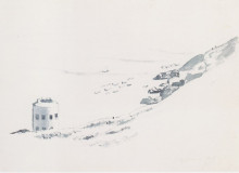 Репродукция картины "martello&#160;tower&#160;in guernsey" художника "валлотон феликс"