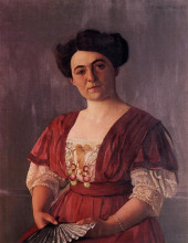 Копия картины "portrait of madame hasen" художника "валлотон феликс"