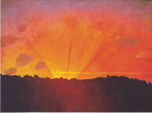 Репродукция картины "sunset" художника "валлотон феликс"