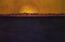 Репродукция картины "sunset, gray blue high tide" художника "валлотон феликс"
