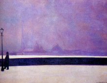 Репродукция картины "neva, light fog" художника "валлотон феликс"